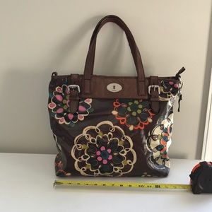 Fossil Decorative used Pretty tote bag